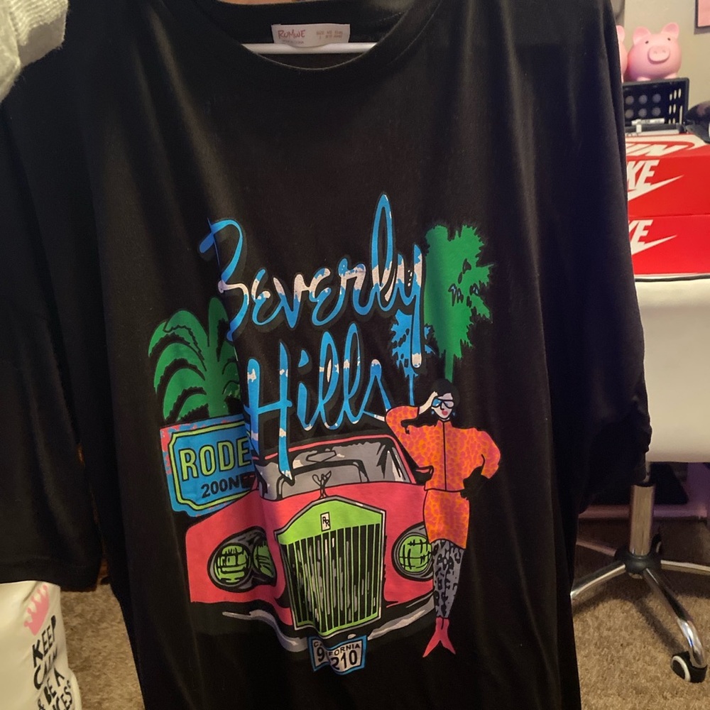 This is a SHEIN Beverly Hills T-shirt dress‼️‼️ spandex fabric‼️‼️